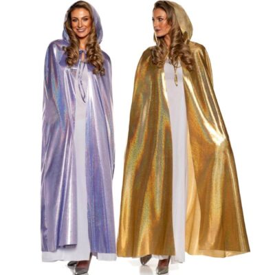 Metallic Full Length Cape w Hood
