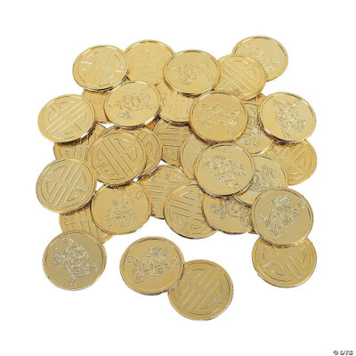 Round Plated Plastic Chinese Dragon Coins
