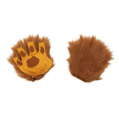 Adult Plush Fingerless Lion Paw Gloves