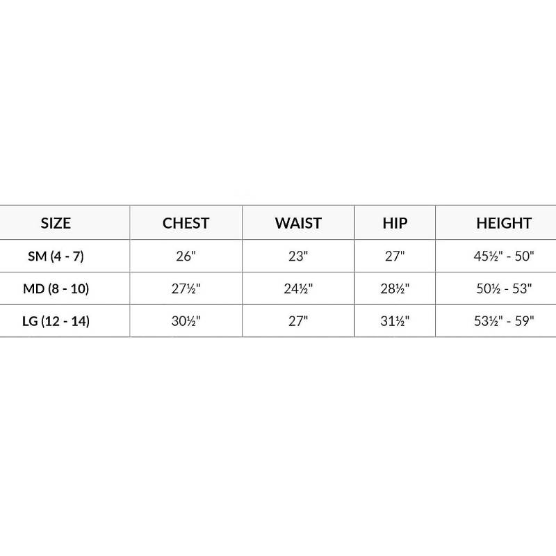 morris costume boys size chart