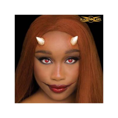 little Latex Devil Horns on model
