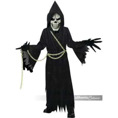 Glow in the Dark Reaper Costume Child Grim Reaper Halloween Outfit