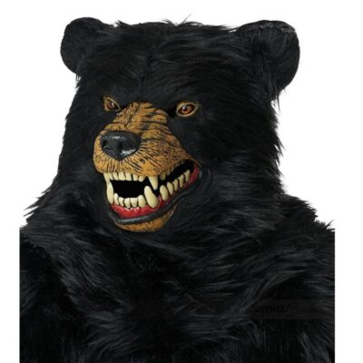 Black Bear Ani Motion Mask Realistic Moving Mouth Animal Costume Mask