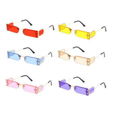Rimless Rectangular Lens with Side Shields Sunglasses
