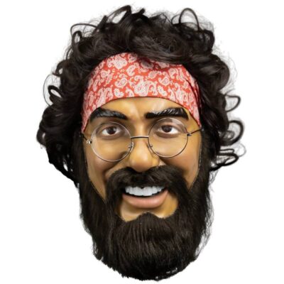 Chong Latex Mask with Bandana and Glasses - front view