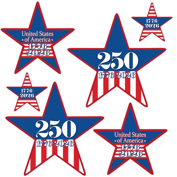 250th USA Star Cutouts