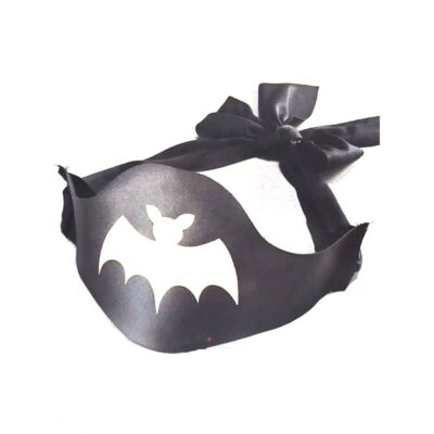 Black Flying Bat fabric costume belt with adjustable tie ribbons, proudly made in the USA for Halloween costumes.