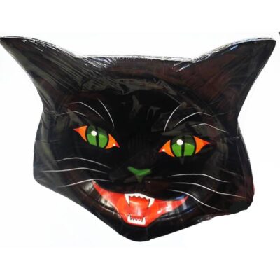 Vintage Black Cat Face Shaped Plates
