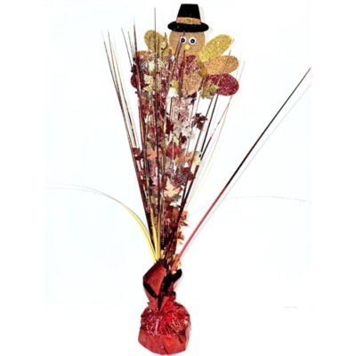 Glittered Turkey Weighted Centerpiece