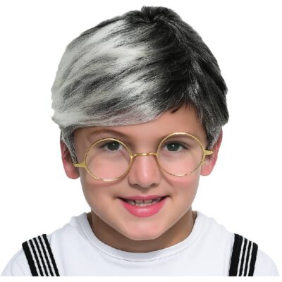 Child's Gray Old Man Wig for 100th Day of School Costume