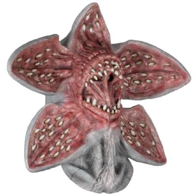 Official Netflix Stranger Things Demogorgon deluxe latex mask by Ghoulish featuring the iconic five-petal open face, razor-sharp teeth, and screen-accurate monster sculpt.