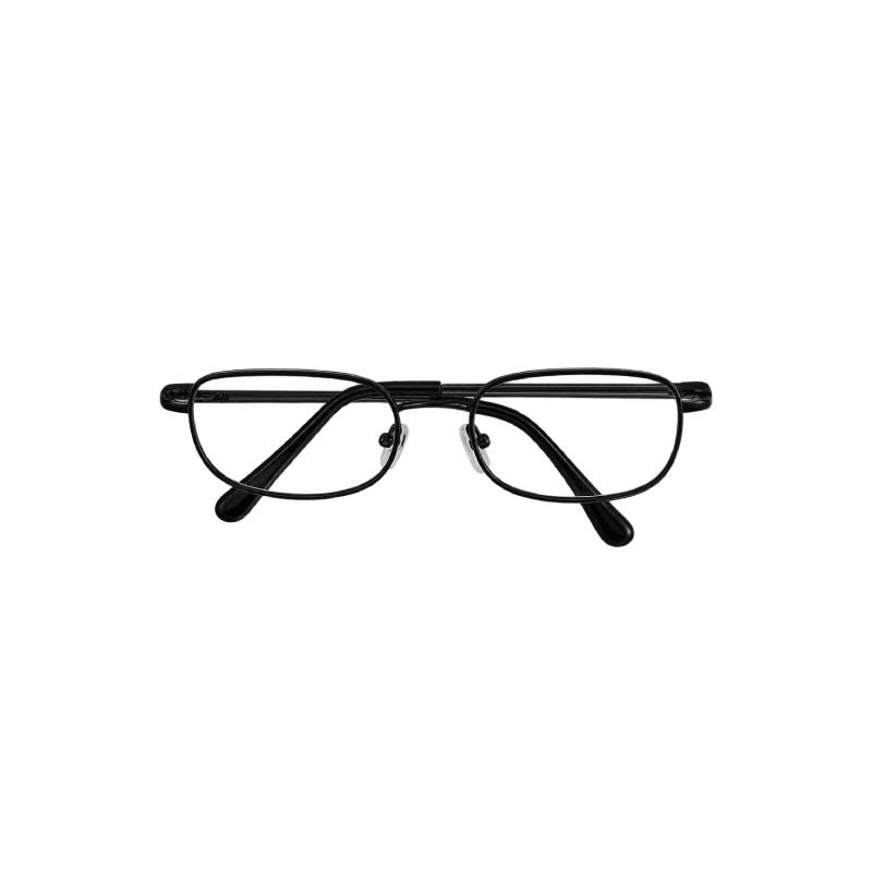 Clear Lens/Oval Wire Frame Eyeglasses (Matte Black)