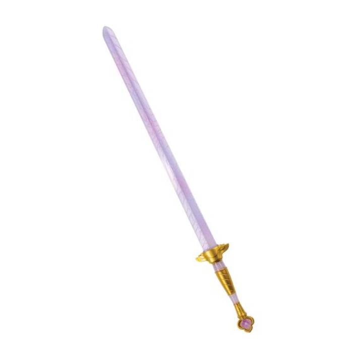 KPop Demon Hunters Rumi 24-Inch Four Tigers Sword costume accessory with lavender-purple blade and gold-tone guard and handle details.