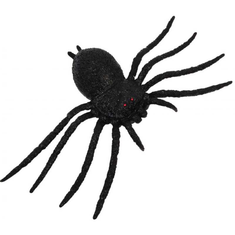 9" Squishy Rubber Tarantula Spider (Black Out of Pack)