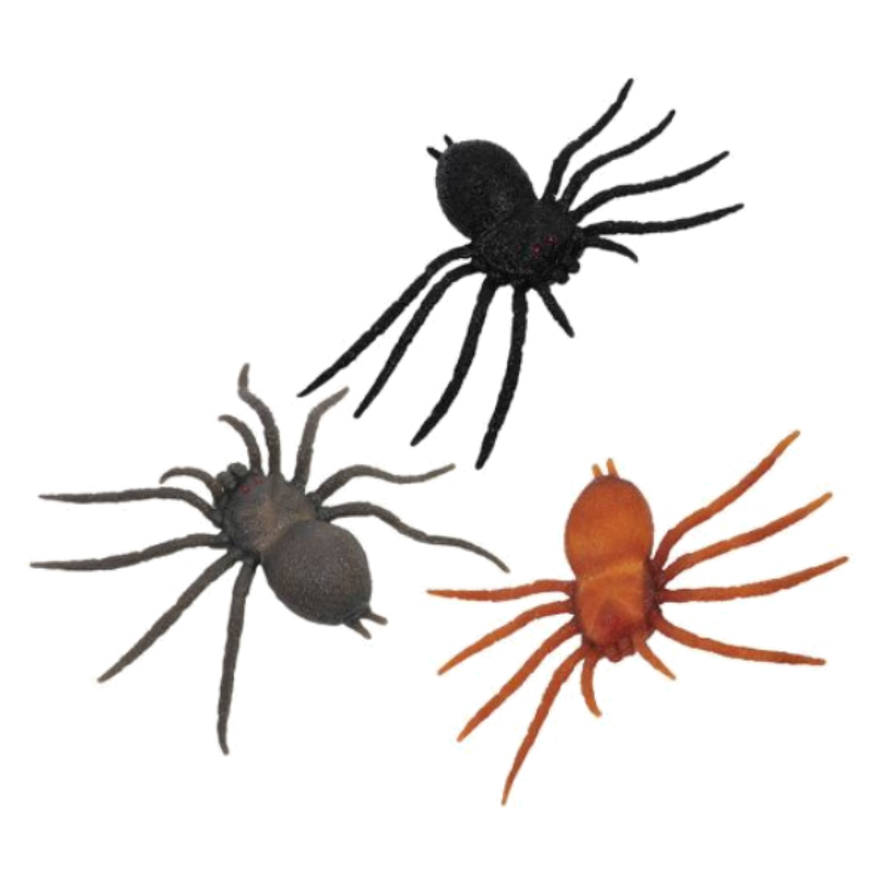 9" Squishy Rubber Tarantula Spider (Trio Out of Pack)