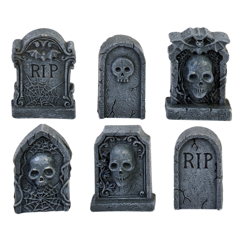 Assorted Plastic Tombstones (Front)