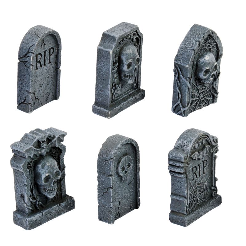 Assorted Plastic Tombstones (Side)
