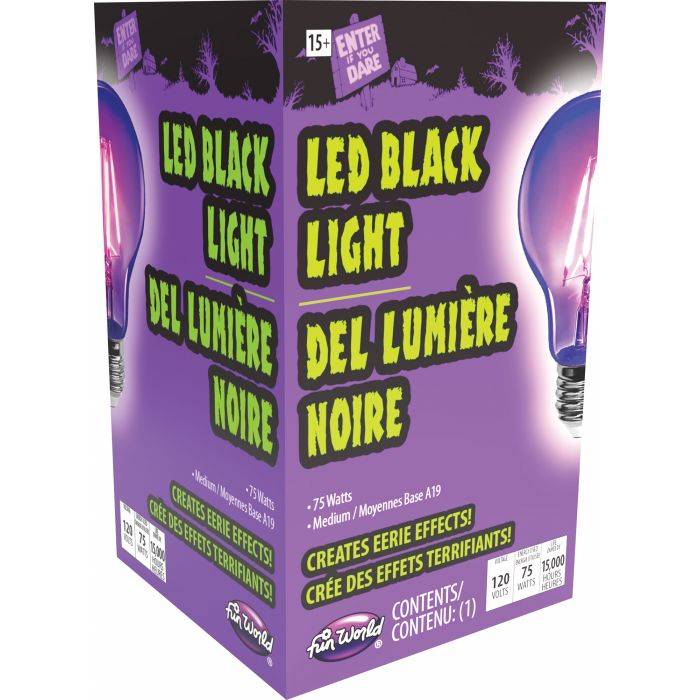 LED Single Black Light Bulb (In Box)