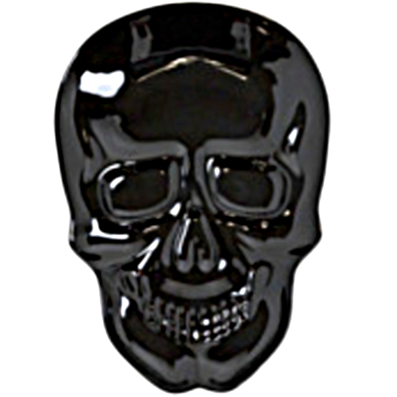 13" x 9" Plastic Skull Party Tray (Black)