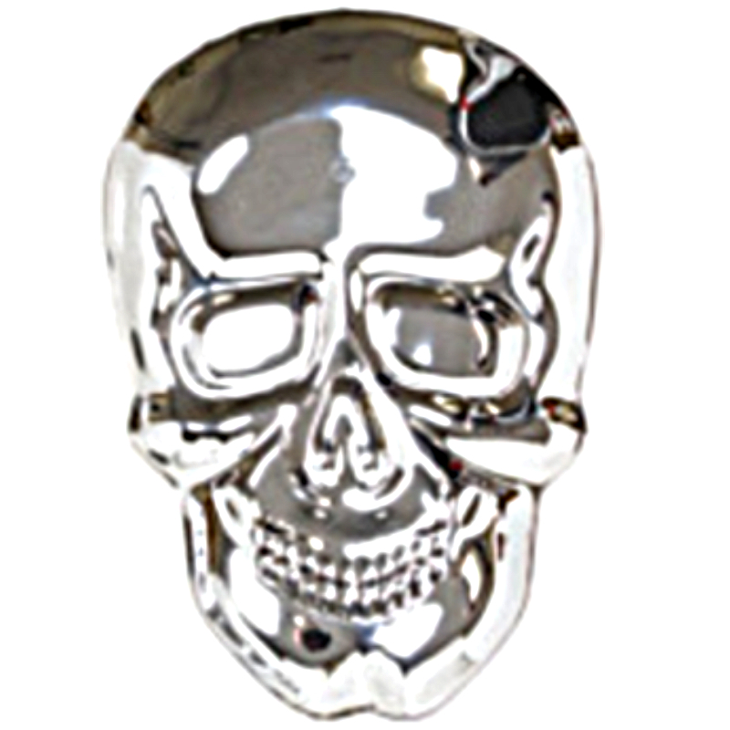 13" x 9" Plastic Skull Party Tray (Silver)