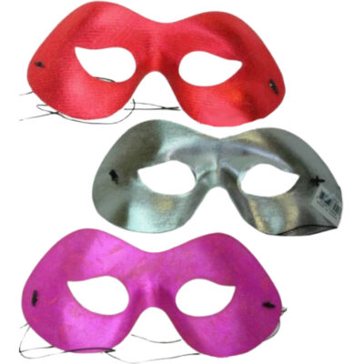 Costume Metallic Fabric Half Mask